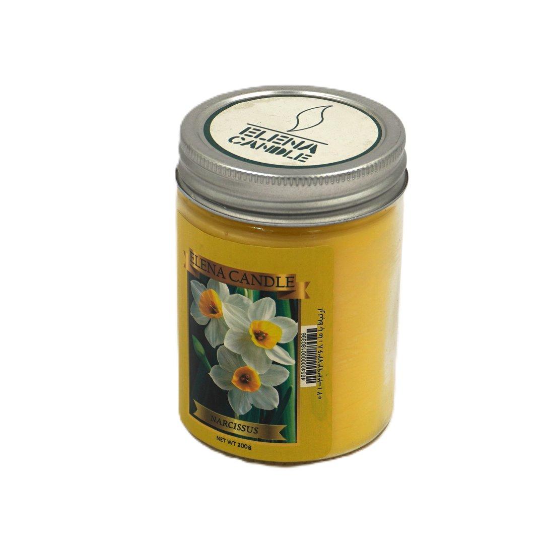 شمع شیشه‌ای 200gr رایحه نرگس Narcissus - 0