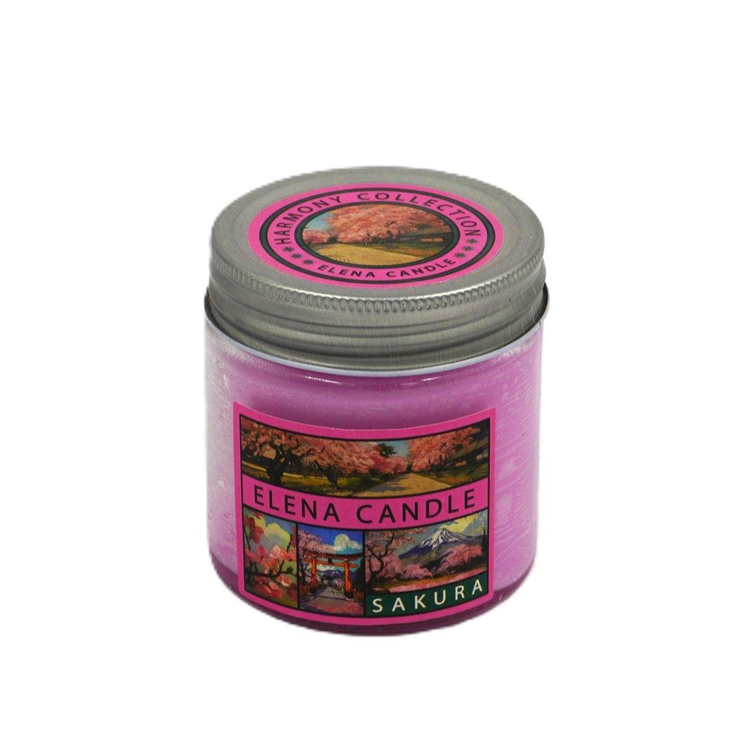 شمع شیشه‌ای 150gr رایحه ساکورا Sakura