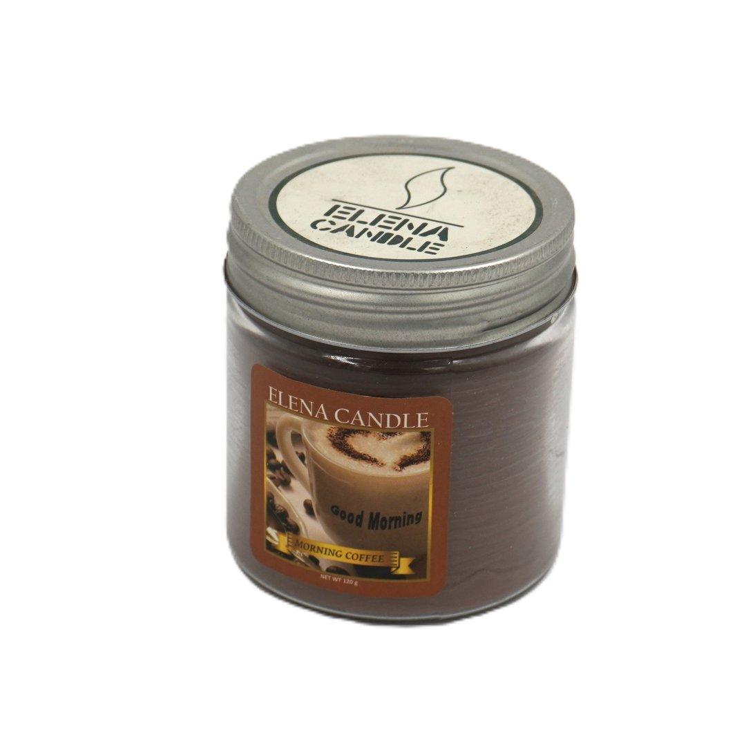 شمع شیشه‌ای 120gr رایحه قهوه Morningcoffee - 0