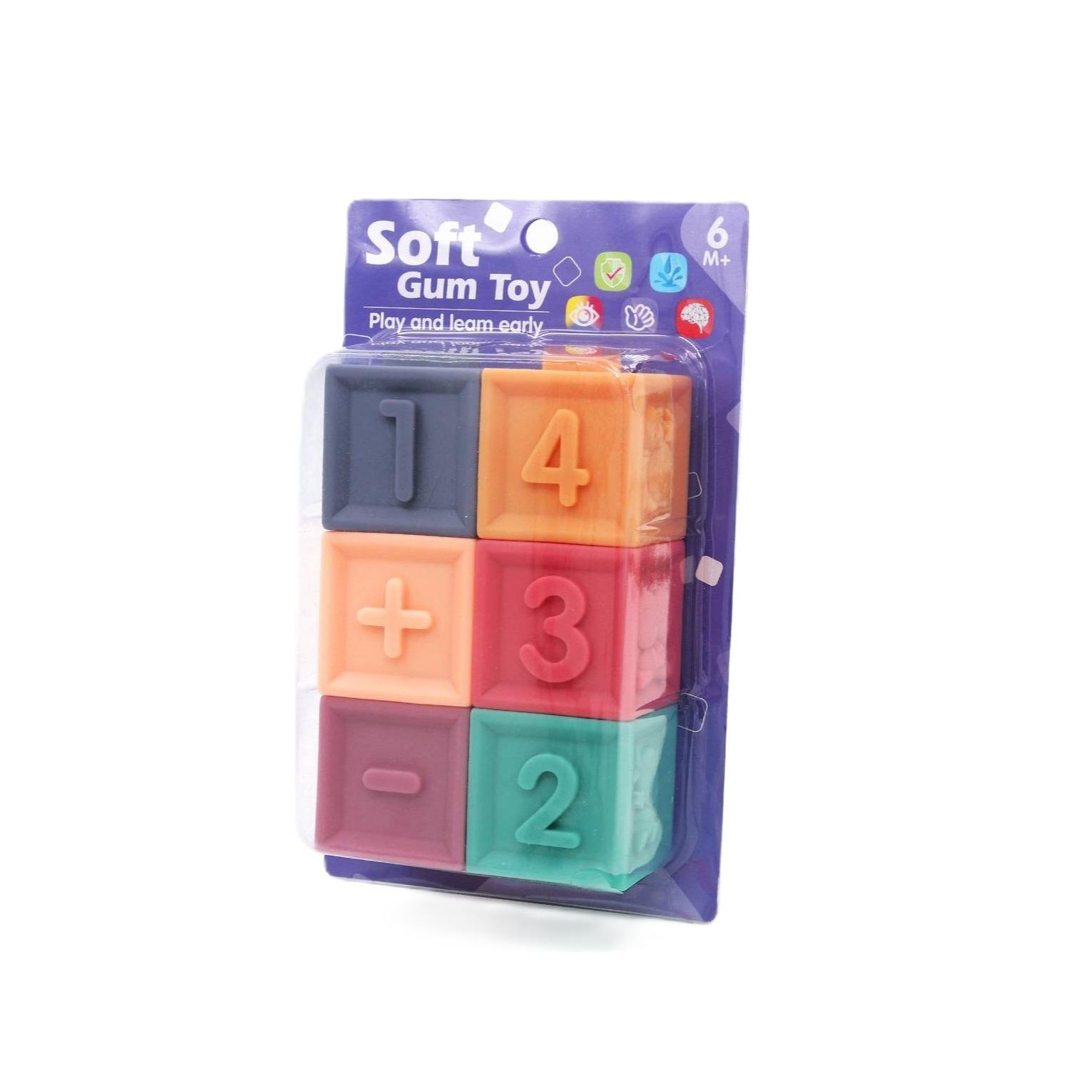 مکعب سیلیکونی 6 عددی Soft Gum Toy