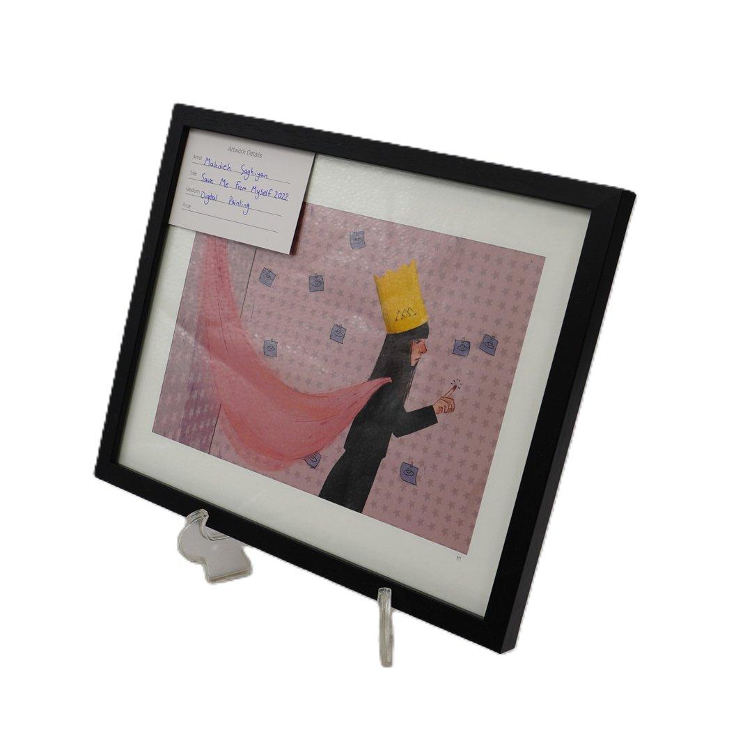 تابلو نقاشی دیجیتال MAHDIEH SAGHIYAN Save Me From Myself 25×20