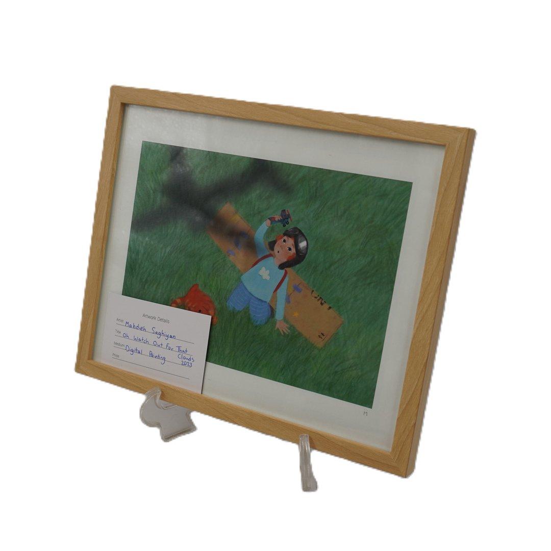 تابلو نقاشی دیجیتال MAHDIEH SAGHIYAN Oh Watch Out For That Clouds 25×20