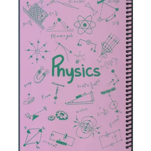 دفتر 100 برگ صورتی سیمی وزیری dotnote Physics