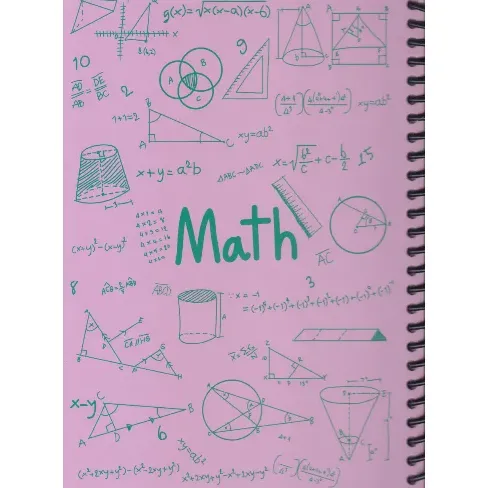دفتر 200 برگ صورتی سیمی وزیری dotnote Math