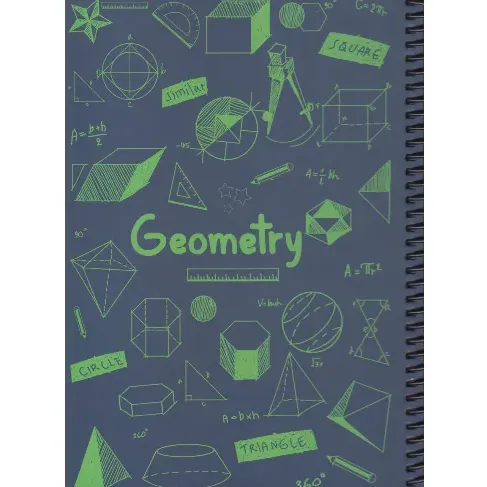 دفتر 100 برگ سرمه‌ای سیمی وزیری dotnote Geometry