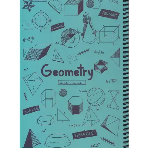 دفتر 100 برگ سبز سیمی وزیری dotnote Geometry
