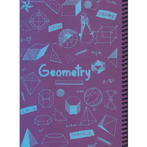 دفتر 100 برگ بنفش سیمی وزیری dotnote Geometry