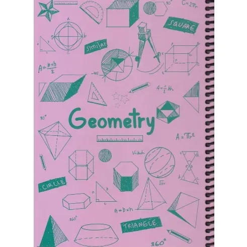 دفتر 100 برگ صورتی سیمی وزیری dotnote Geometry