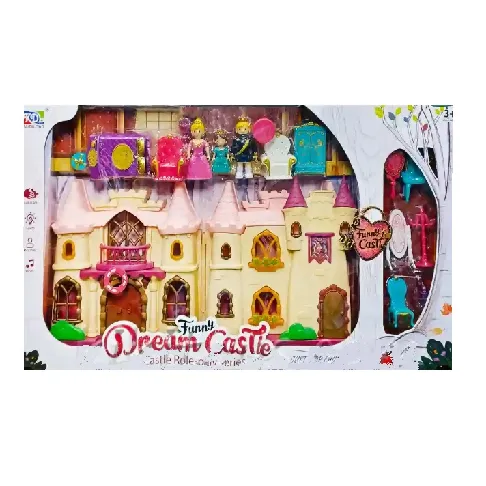 خانه عروسک قلعه پرنسس چراغ‌دار Funny Dream Castle KDL-03