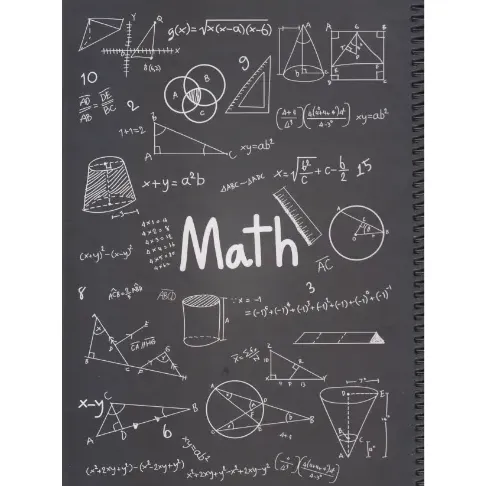 دفتر 100 برگ مشکی سفید سیمی رحلی dotnote Math