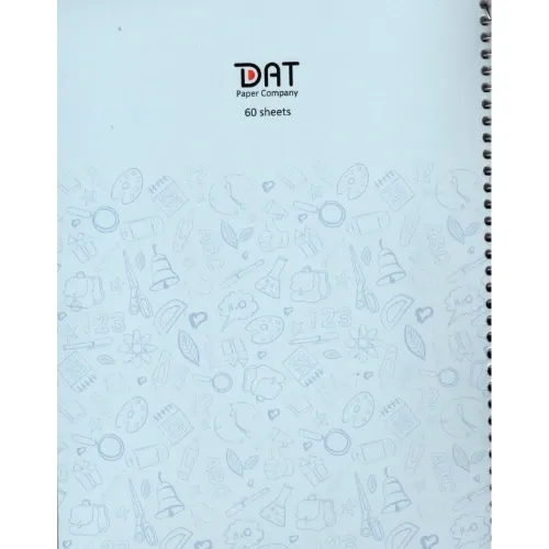 دفتر 60 برگ طرح 5 سیمی وزیری مجلد کلاسیک DAT - 0