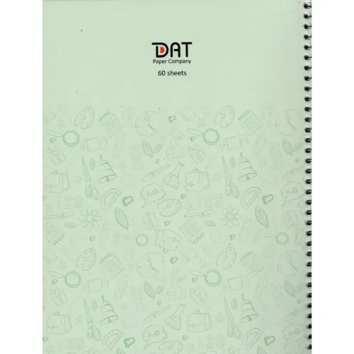 دفتر 60 برگ طرح 6 سیمی وزیری مجلد کلاسیک DAT - 0