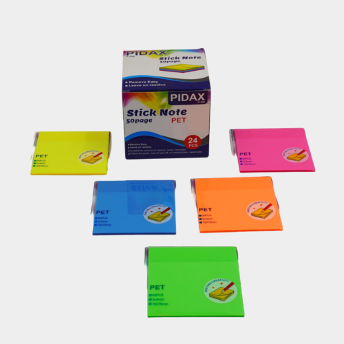 یادداشت چسب دار 50 برگ 76×76 رنگی شفاف PIDAX P-390 - 0