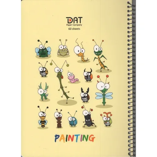 دفتر نقاشی 60 برگ طرح 1 سیمی وزیری مجلد DAT - 0