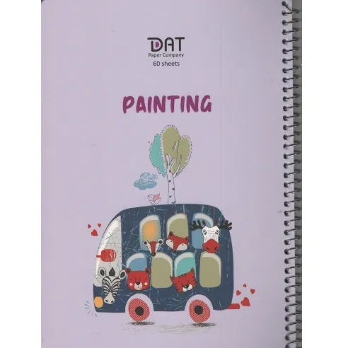 دفتر نقاشی 60 برگ طرح 2 سیمی وزیری مجلد DAT - 0