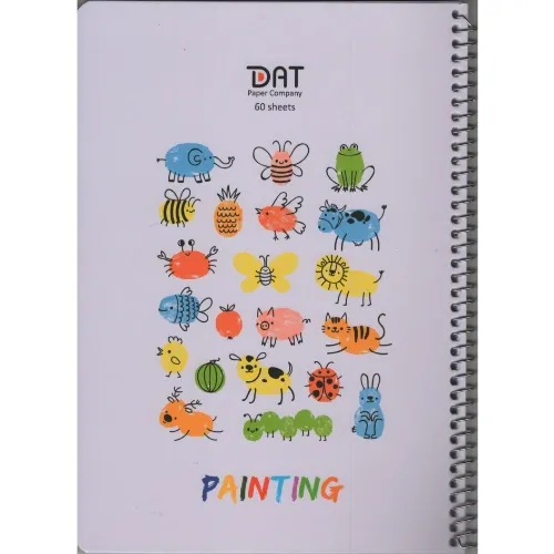 دفتر نقاشی 60 برگ طرح 3 سیمی وزیری مجلد DAT - 0