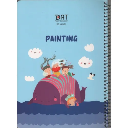 دفتر نقاشی 60 برگ طرح 6 سیمی وزیری مجلد DAT - 0