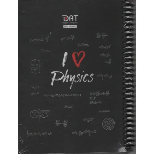 دفتر 100 برگ سیمی وزیری ساینس فیزیک مشکی DAT - 0