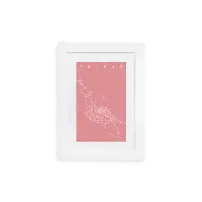 تابلو A5 نقشه شیراز صورتی کت مپ - 0