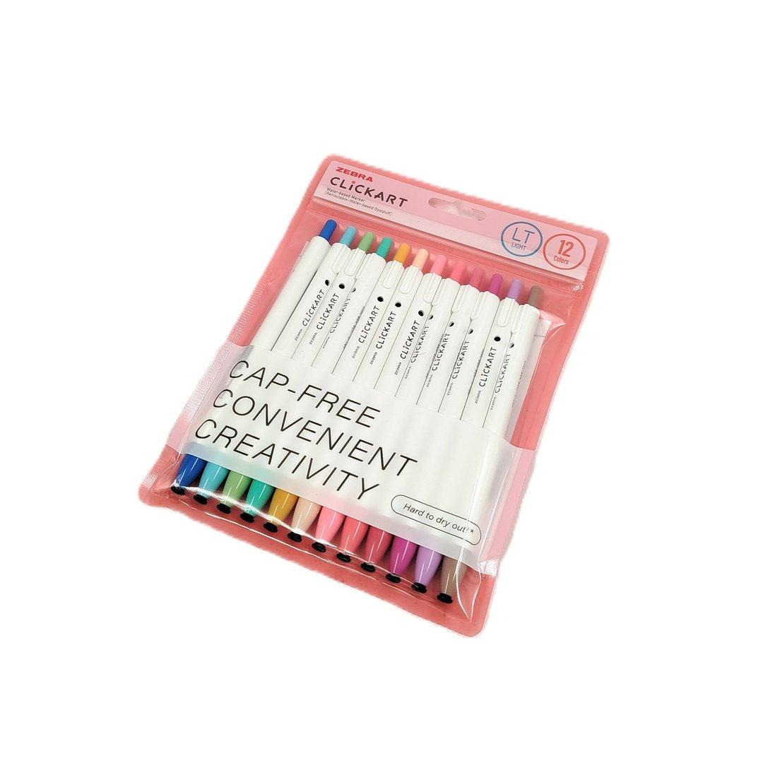 ماژیک فشاری 12 رنگ ZEBRA CLICKART WYSS22-12CZLT light