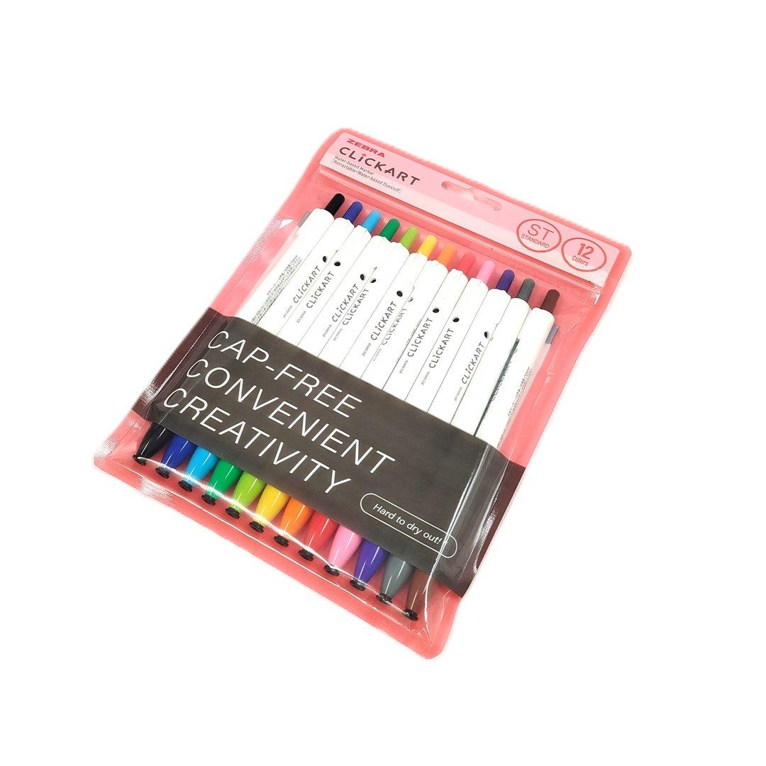 ماژیک فشاری 12 رنگ ZEBRA CLICKART WYSS22-12CZST Standard - 0