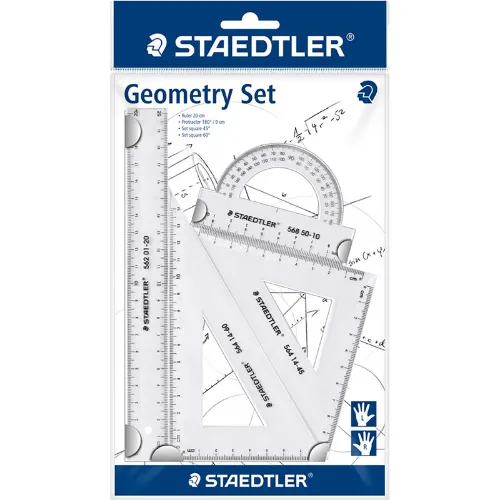 ست خط‌کش 4 تکه شفاف STAEDTLER 569PB4