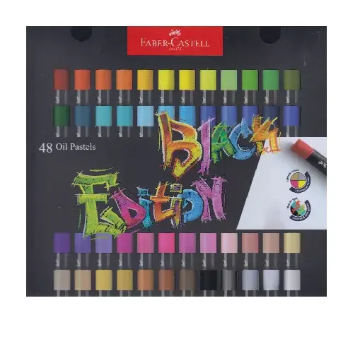 پاستل روغنی مقوایی 48 رنگ FABER CASTELL 220048 Black Edithon
