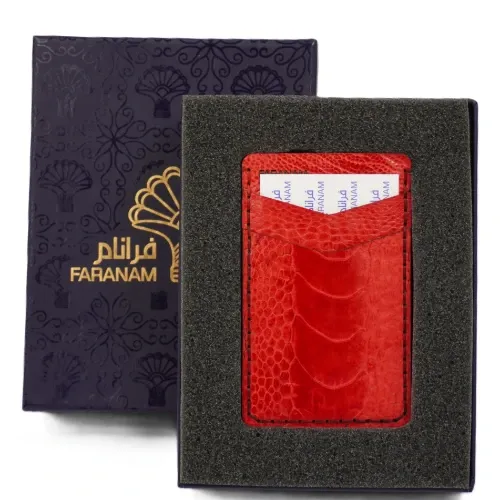 جاکارتی چرم شترمرغ ویکتور قرمز فرانام