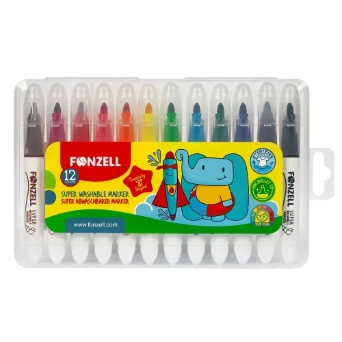 ماژیک 12 رنگ FONZELL 685002 Super Washable