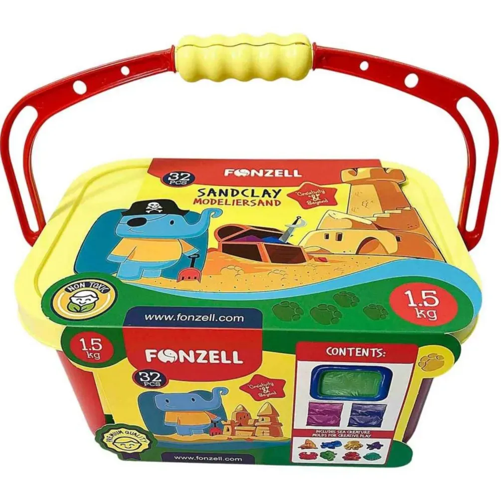 شن بازی رنگی سطلی FONZELL 463032 32pcs