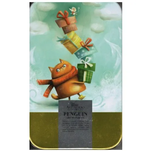 یادداشت 280 برگ کد 365 پالتویی نقطه‌ای - خط‌دار جلد فلزی PENGUIN - 0