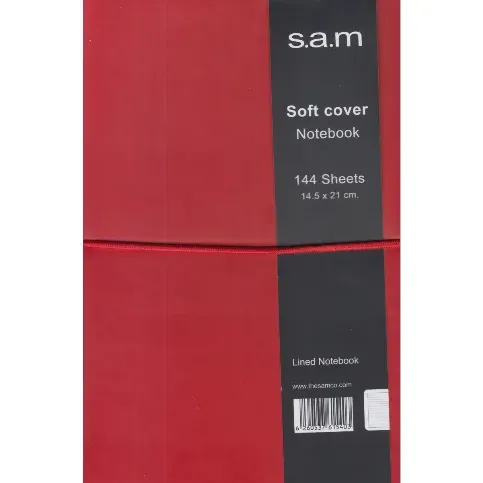 دفتر 144 برگ قرمز اروپایی sam Denzo