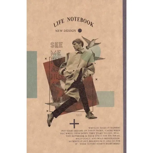 دفتر 60 برگ رقعی کرافت Life Notebook 329 - 0