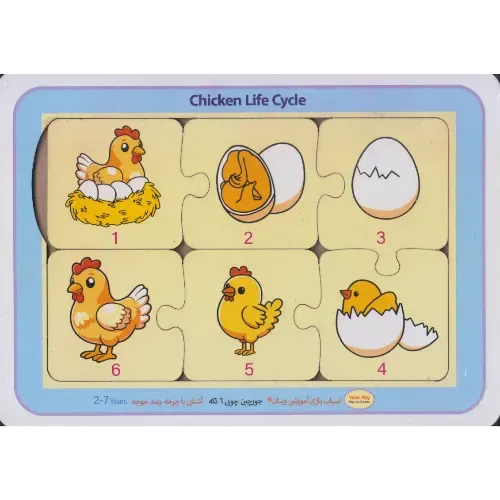 جورچین چوبی 2 زبانه (آشنایی با چرخه رشد جوجه) - 0