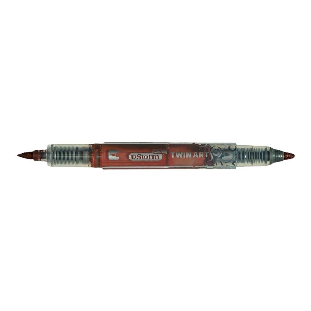 ماژیک آکریلیک 2 سر Storm HL-348204 Brown