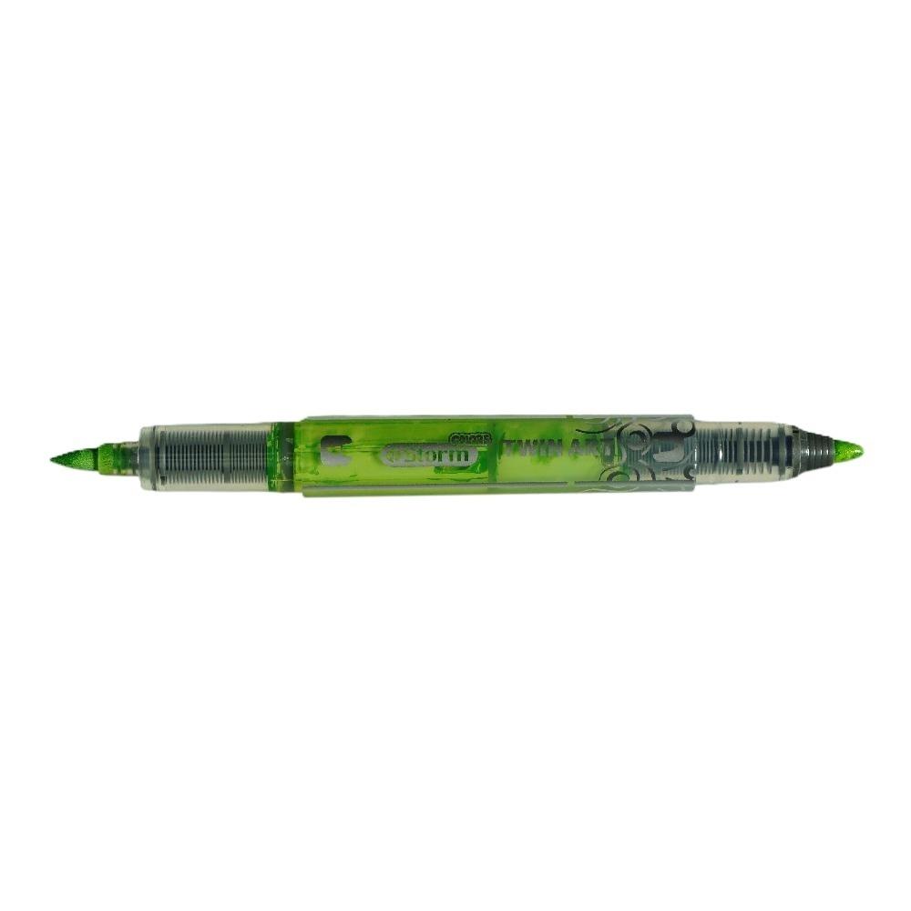ماژیک آکریلیک 2 سر Storm HL-348211 L-Green