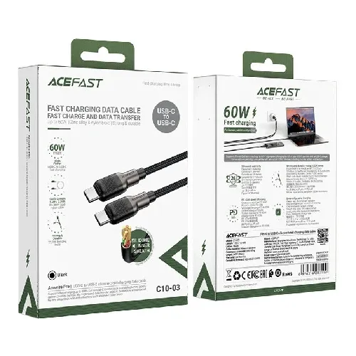 کابل شارژ Acefast Type-C to Type-C Cable 1.2m C10-03