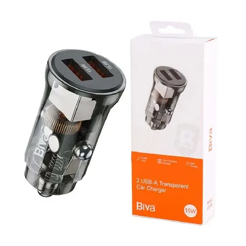 شارژر Biva 2 Ports USB Car Charger 15W CC-08