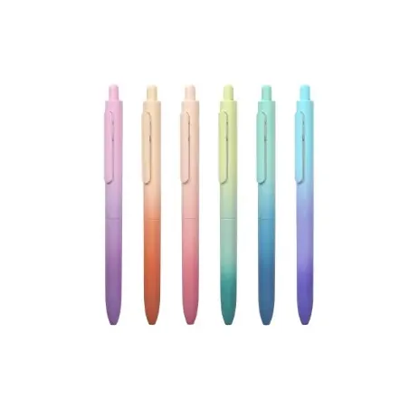 خودکار مشکی بدنه گلبهی WRITECH W-0152 Space UP Aurora Gel Pen - 0