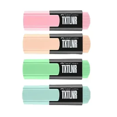 ماژیک های‌لایت مینی صورتی پاستلی FABER CASTELL 154201 - 0