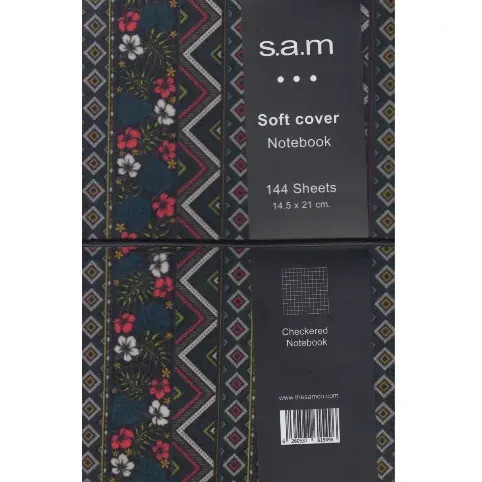 دفتر 144 برگ شطرنجی طرح 20 اروپایی sam Denzo