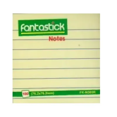 یادداشت چسب‌دار 100 برگ زرد خط‌دار 76×76 fantastic - 0