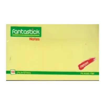 یادداشت چسب‌دار 100 برگ زرد نئون 127×76 fantastic - 0