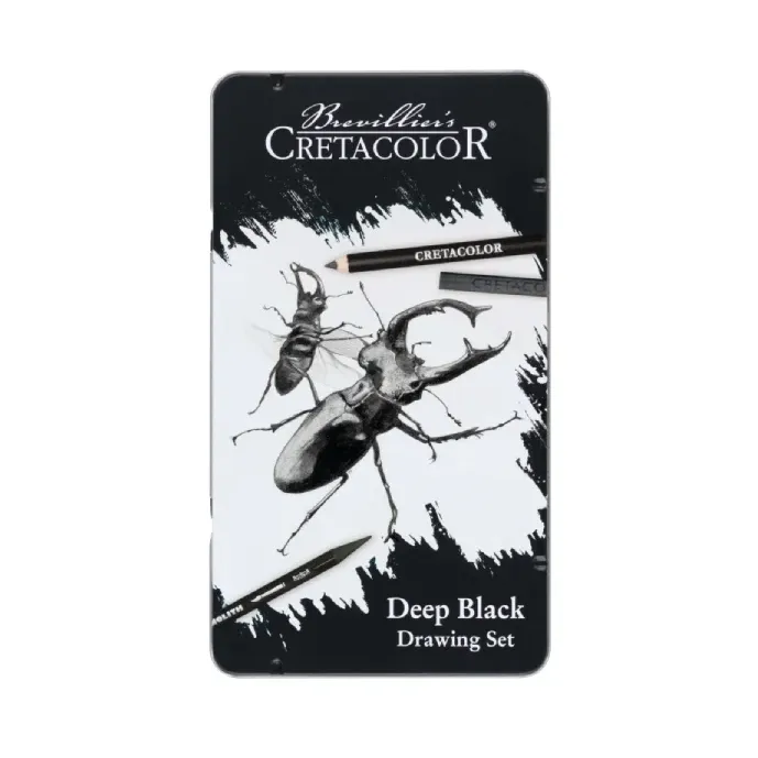 ست طراحی 12 تکه CRETACOLOR Deep Black 40009