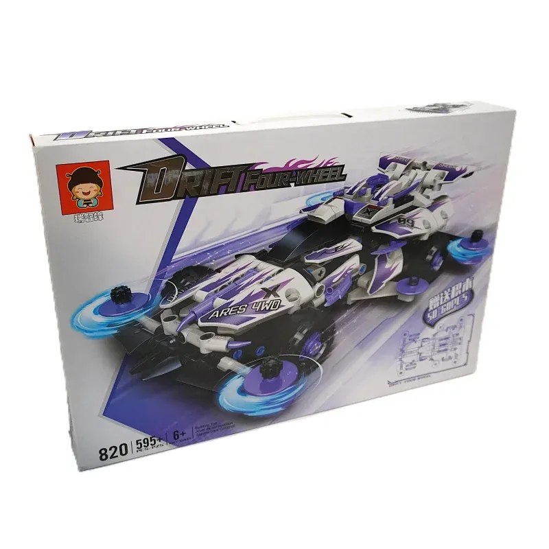 ساختنی ماشین پره‌دار DRIFT FOUR-WHEEL 595pcs 820