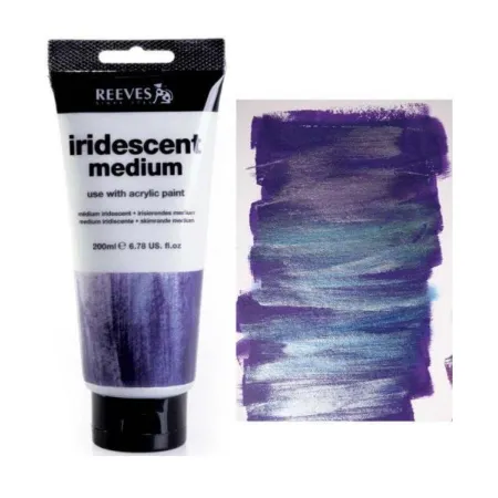 مدیوم آکریلیک اریدیسنت مرواریدی REEVES 8380843 Iridescent Medium 200ml