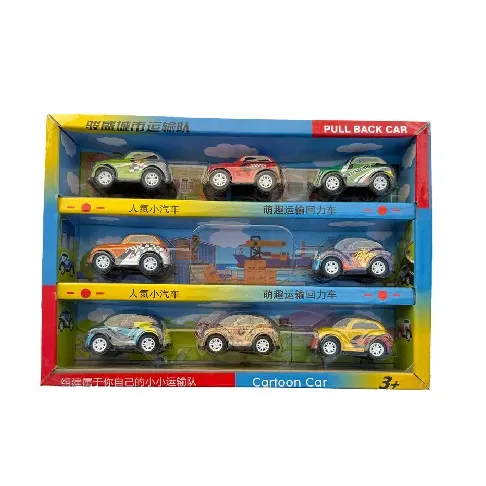 ست ماشین 8 عددی Pull Back Mini Car Cartoon Car - 0