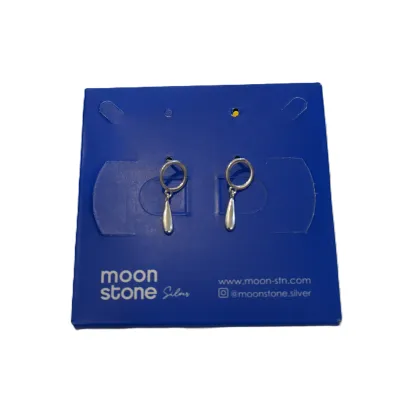 گوشواره نقره Moon Stone SE368