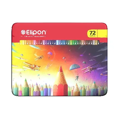 مدادرنگی 72 رنگ جعبه فلزی Elipon 8121610