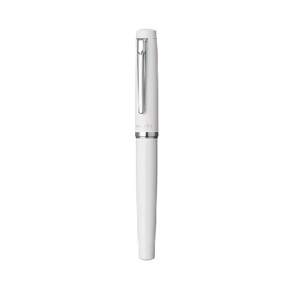 خودنویس سفید گیره استیل PLATINUM Procyon PNS-5000 M